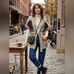 Women’s Aztec Inspired Belted Cardigan